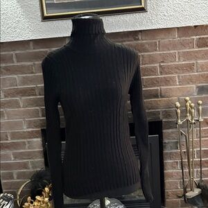 Belldini Black Ribbed Turtleneck Sweater
